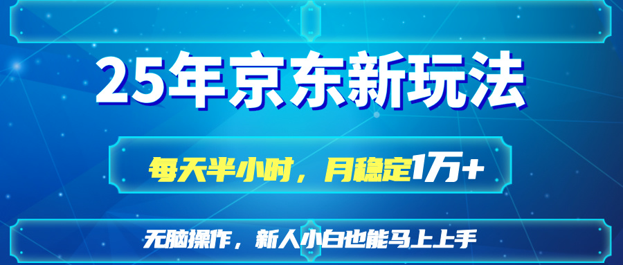(14309期)25京东新玩法,每天半小时,月稳定1W+-金云网创